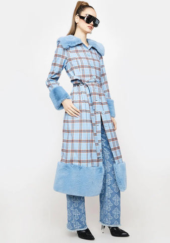 Love Goes On Plaid Coat