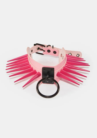 Pink Powerpunk Spiked Collar