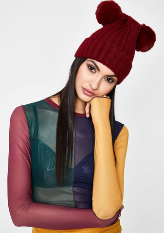 Wine Cozy Thoughts Pom Pom Beanie