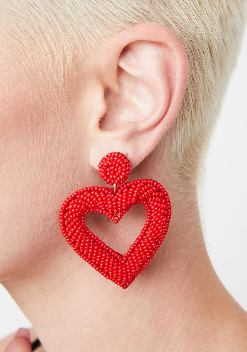 Red Heartbreaker Earrings