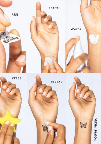 Embroidered Temporary Tattoo Pack