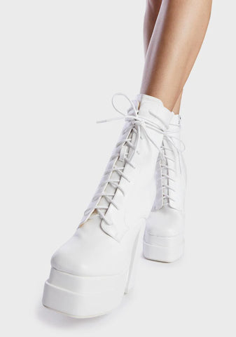 White Jupiter Platform Boots