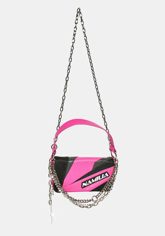 Pink Moto Shoulder Bag