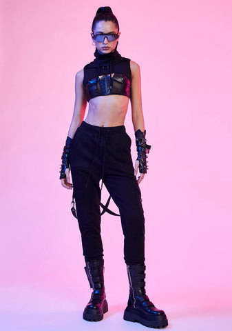 Virtually Flawless D-Ring Crop Hoodie