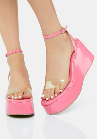 Rose Set The Bar Platform Sandals