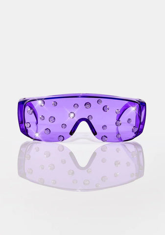 Ready To Glow Rhinestone Sunglasses