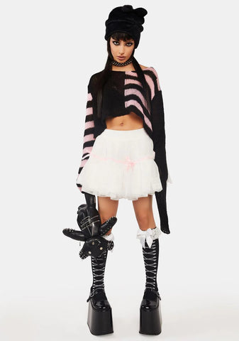 White Dolly Frilly Mini Petticoat Skirt