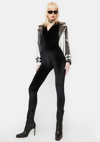 How Dare You V Neck Catsuit