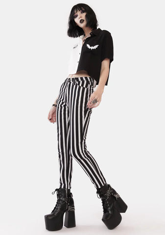 New Idols Striped Skinny Jeans