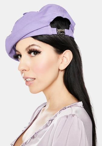 Lilac Watch Me Ruffle Beret