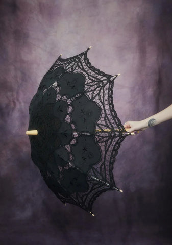 Waltz After Midnight Lace Parasol