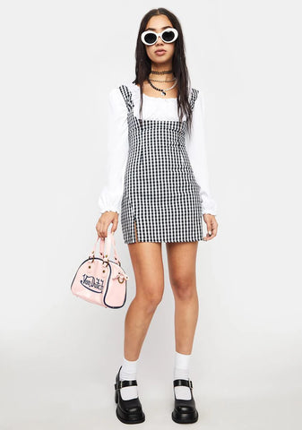 Charcoal Pique Your Interest Mini Dress