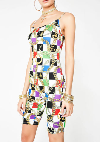 Mad Guap Checkered Catsuit