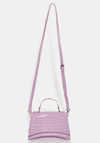 Remmy Lilac Croc Handbag