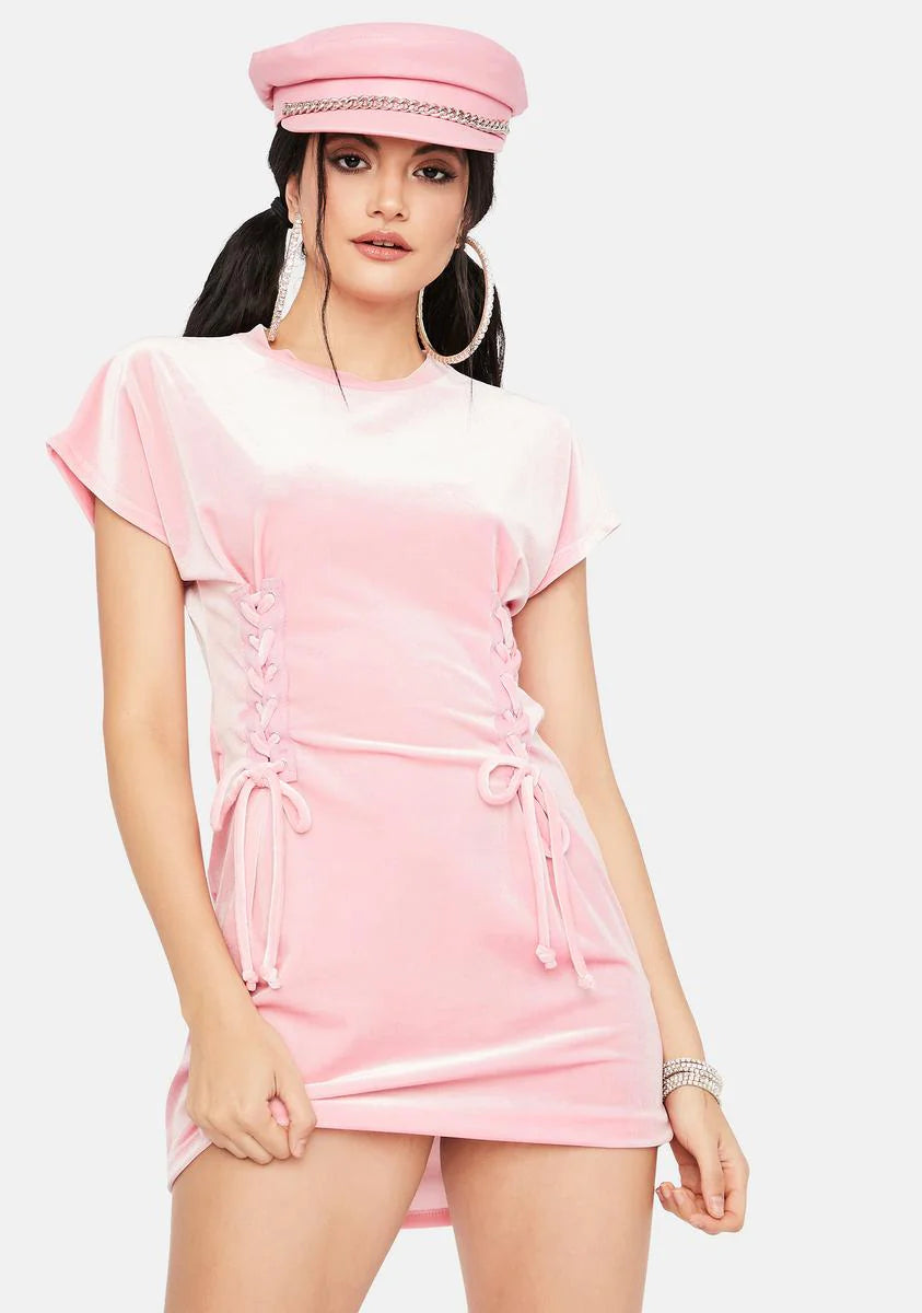 Baby Gonna Act Out Velour Mini Dress