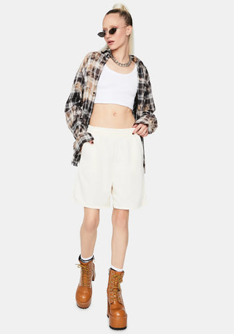 Ivory Lazy Sunday Lounge Shorts