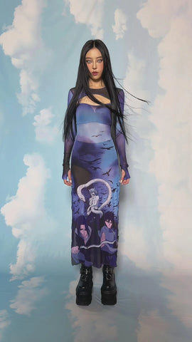 Eternal Reflection Maxi Dress And Shrug Set