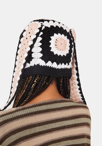 Crochet Bunny Ears Trapper Hat