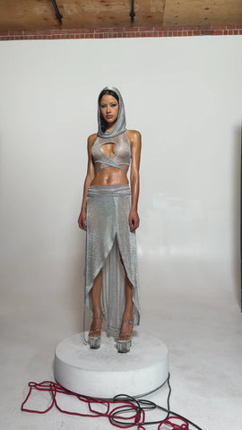 Chamber Metallic Maxi Skirt