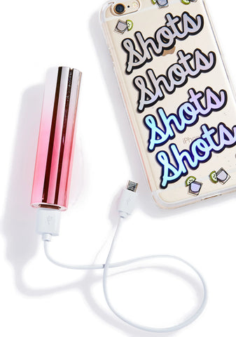 Pink Ombre Portable Charger