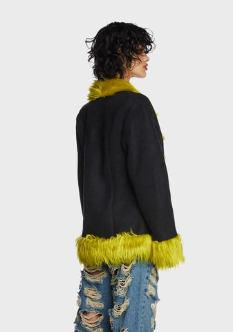 Warhol Faux Fur Coat