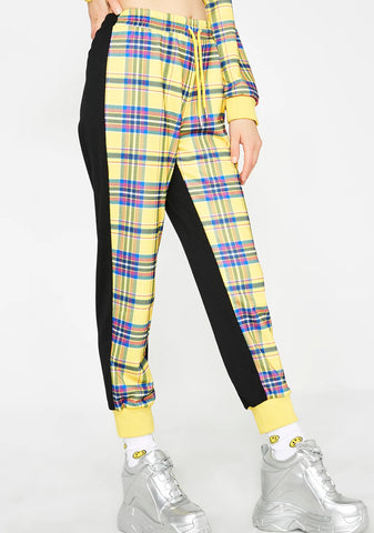 No Classes Plaid Joggers