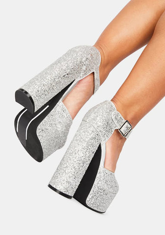 Shine By Night Glitter Heels