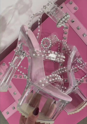 Holy Revelation Platform Heels - Clear