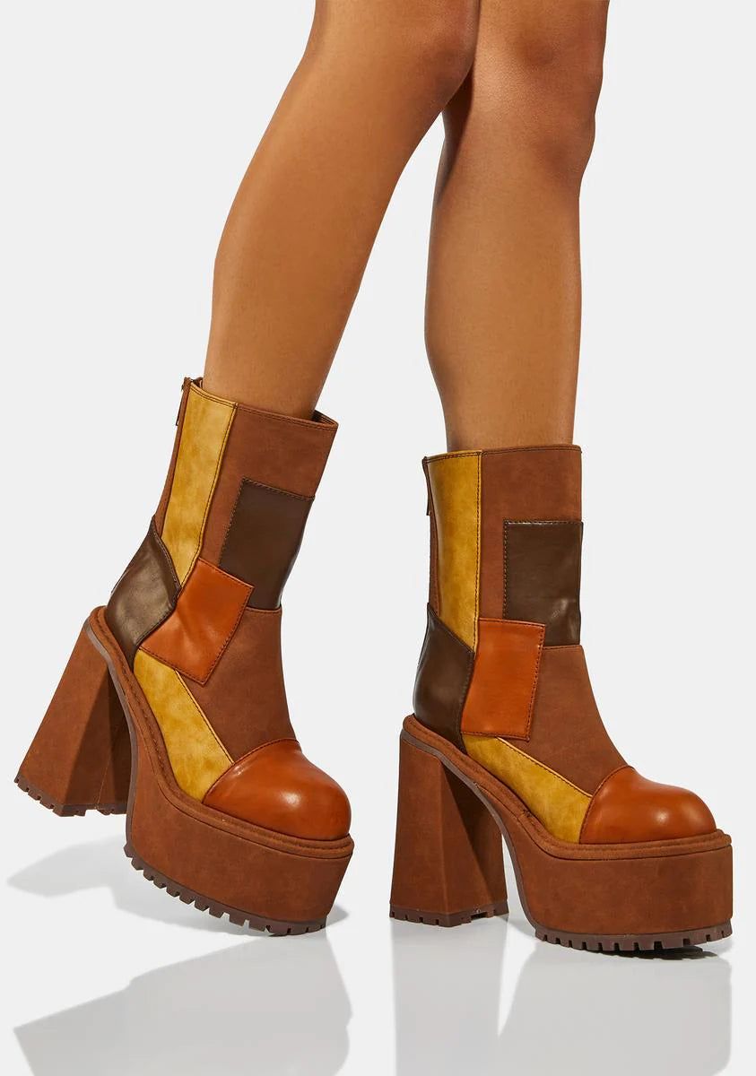 Rebel In Me Patchwork Boots