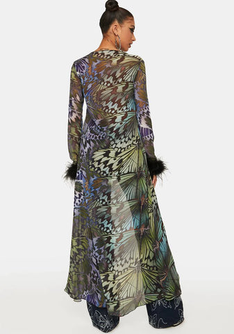 Volare Lace-Up Butterfly Duster