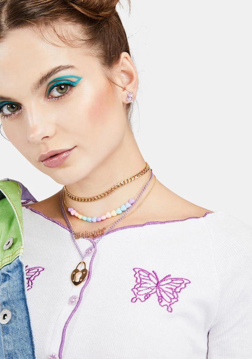 Heart Of Gold Chain Necklace Set