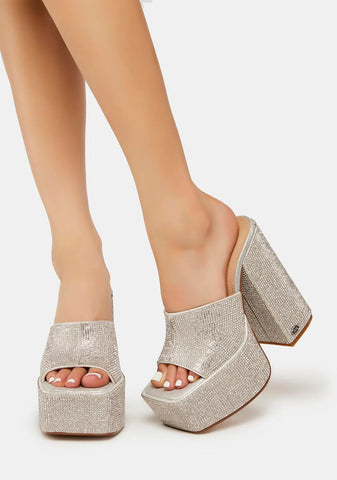 Tryx Rhinestone Platform Heels