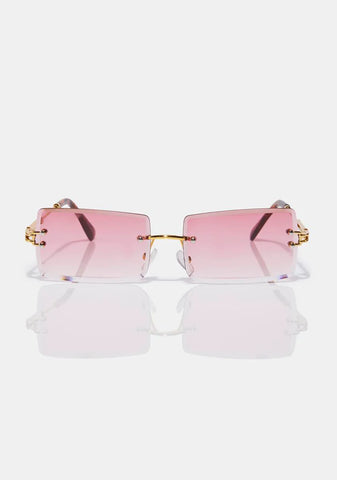 Sweet Model Behavior Rectangle Sunglasses