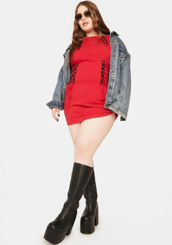 Plus As Lovers Go Shirt Dress