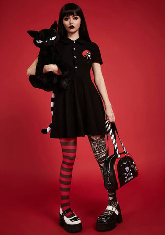 Killing Time Embroidered Mini Dress