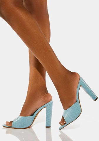 Cyan Hiss Me Off Pointed Heels