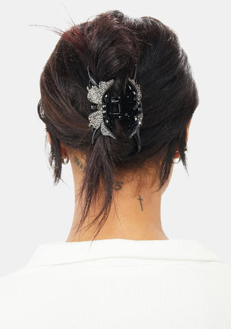 Wing It Up Rhinestone Hair Claw