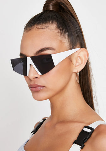 Icy Baddie Bae Shield Sunglasses