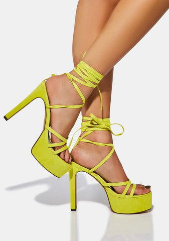 Lush Measured Adoration Wrap Heels