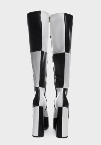 Wide Fit Runaway Knee High Boots