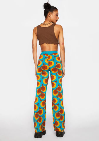 Teal Multi Wide Leg Pants