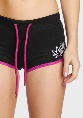Pink Weed Short Shorts