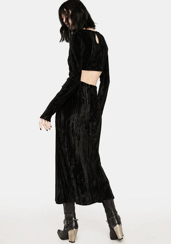 Lunar Embraces Velvet Maxi Dress