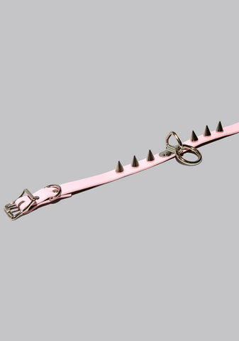 Pink Spiked O-Ring Choker