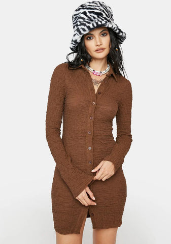 Chocolate All My Loving Mini Dress