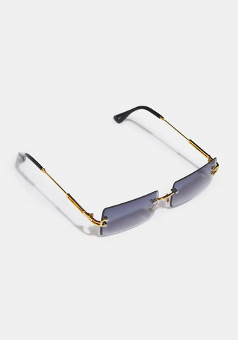 Night Model Behavior Rectangle Sunglasses