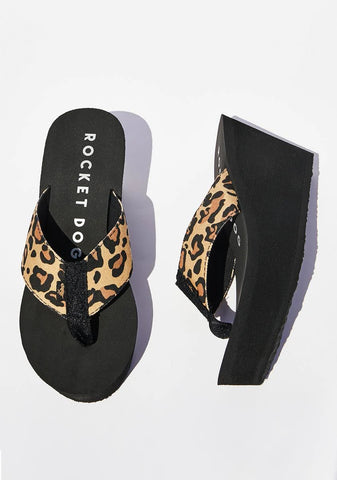 Leopard Diver Platform Sandals