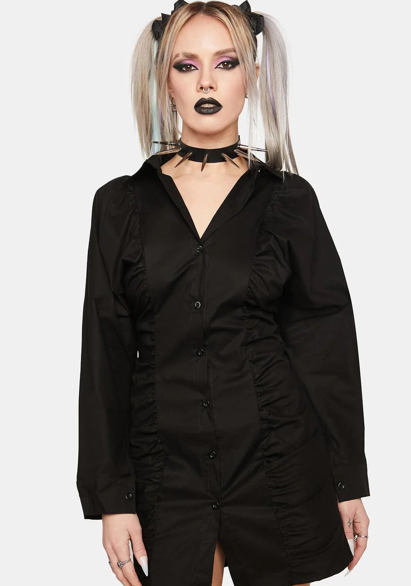 Noir Friends Or Lovers Shirt Dress