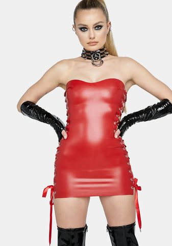 Red Annabelle Latex Dress