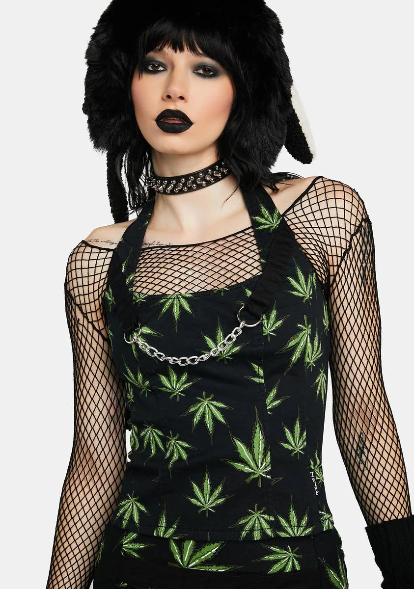 Grass Mary Chain Corset Top